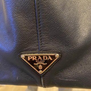 プラダ(PRADA)のプラダ PRADA バッグ ネイビー 紺 本革(ボストンバッグ)