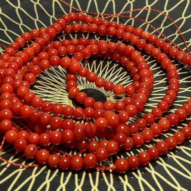 高級山珊瑚ネックレス、ブレスレットとストラップ使用珠になます。の通販 by Mirai's shop｜ラクマ