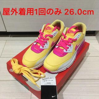 ナイキ(NIKE)のNIKE WMNS AIR MAX 90 GOLD/FUCHSIA 26.0cm(スニーカー)