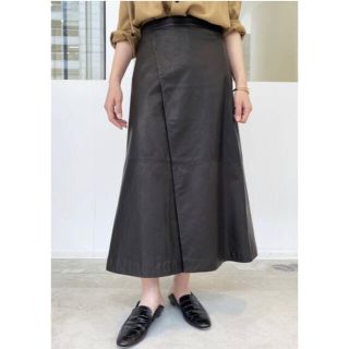 アパルトモンドゥーズィエムクラス(L'Appartement DEUXIEME CLASSE)の新品＊アパルトモン RAW+ Leather Lap Skirt(ロングスカート)