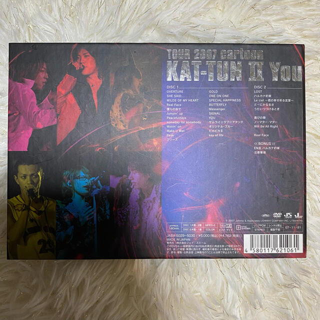 KAT-TUN(カトゥーン)のTOUR　2007　cartoon　KAT-TUN　II　You（ブックタイプ・ エンタメ/ホビーのDVD/ブルーレイ(舞台/ミュージカル)の商品写真