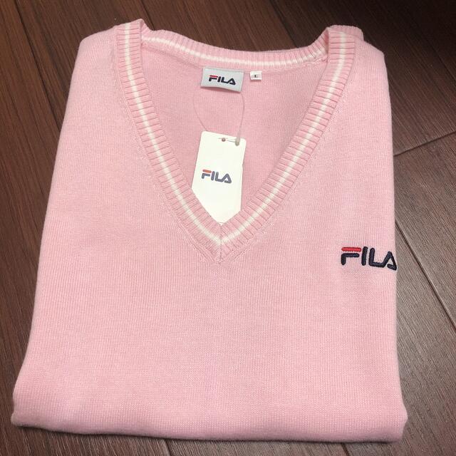 FILA(フィラ)のFILA ベスト ニット ピンク ゴルフ 制服 韓国 フィラ レディースのトップス(ニット/セーター)の商品写真