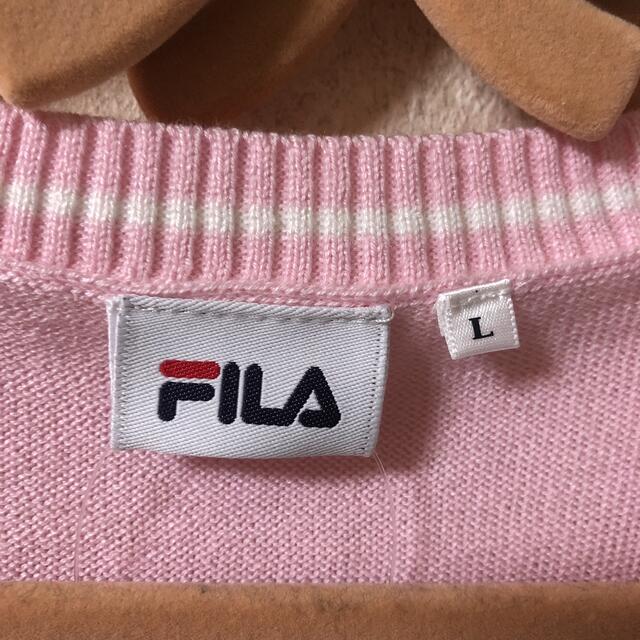 FILA(フィラ)のFILA ベスト ニット ピンク ゴルフ 制服 韓国 フィラ レディースのトップス(ニット/セーター)の商品写真