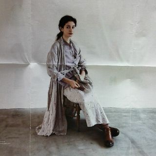 ネストローブ(nest Robe)の☆nest Robe ネストローブ リネングレーププリントローブワンピused☆(ロングワンピース/マキシワンピース)