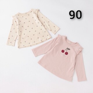 プティマイン(petit main)の新品 petit main GIRLS ロンTセット90(Tシャツ/カットソー)
