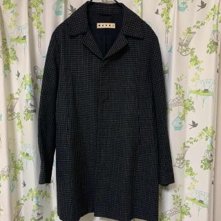 マルニ(Marni)のmarni ミクロツイードコート　ブラック　50(チェスターコート)