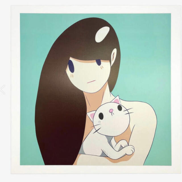 【新品】ブルー 天野タケル Venus and Cat Print