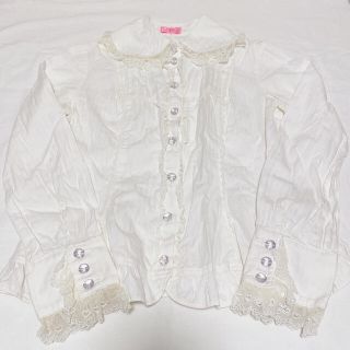 アンジェリックプリティー(Angelic Pretty)の綿ブラウス ホワイト(シャツ/ブラウス(長袖/七分))