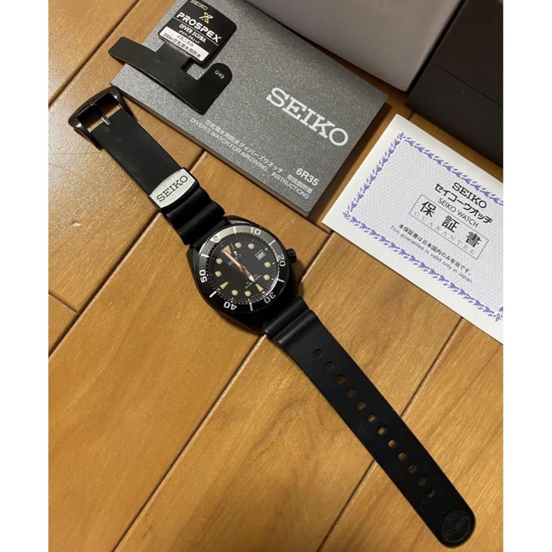 限定モデル SEIKO オールブラック プロスペックスダイバースキューバ 自動巻