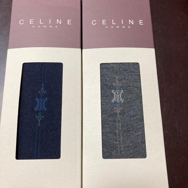 celine(セリーヌ)の【未使用】CELINE HOMMEメンズ靴下Sサイズ2セット メンズのレッグウェア(ソックス)の商品写真