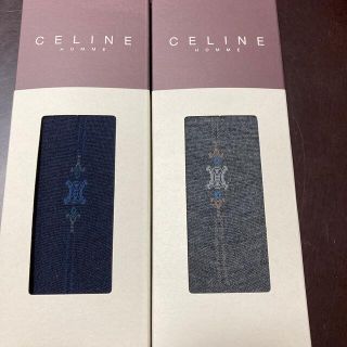 セリーヌ(celine)の【未使用】CELINE HOMMEメンズ靴下Sサイズ2セット(ソックス)