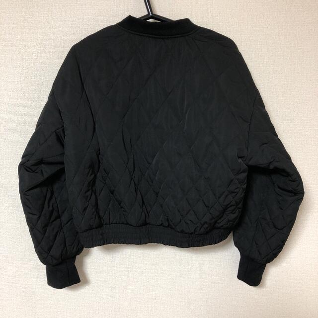 キルティングジャケット　黒　L ドロップショルダー レディースのジャケット/アウター(ナイロンジャケット)の商品写真