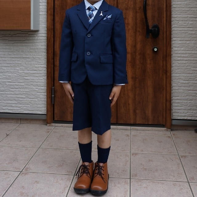 男児用スーツ　ELLE EN NOIR　110cm　CHOPIN靴＆新品靴下付