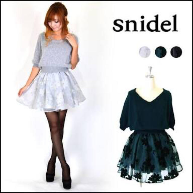 Snidel フロッキーフラワーワンピ