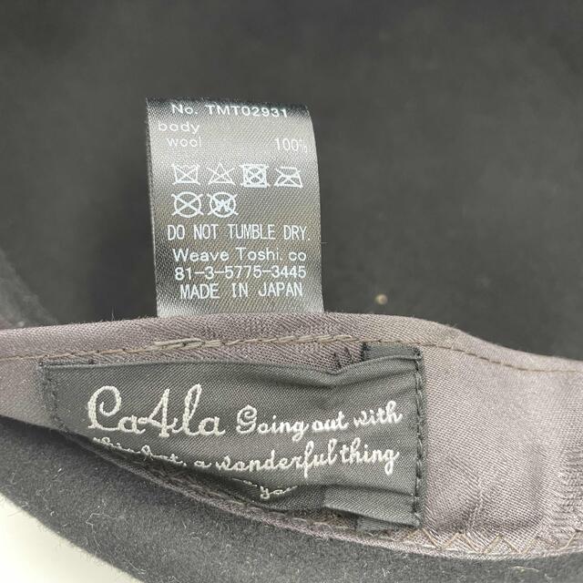 CA4LA(カシラ)の【試着のみ 2019年冬モデル】CA4LA MAY キャスケット ブラック レディースの帽子(キャスケット)の商品写真