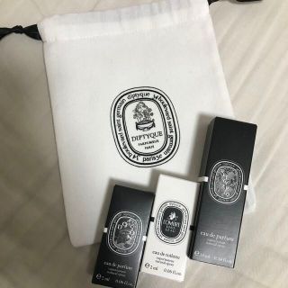 ディプティック(diptyque)のミニ香水セット(オリジナルポーチ付き)(香水(女性用))