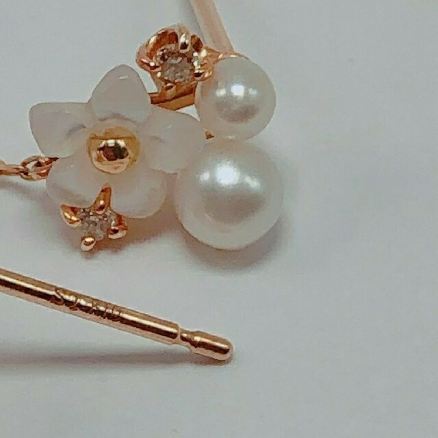 専用 Samantha Tiara フラワー パール ダイヤ ピアス 10金