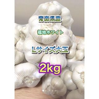 ■Lサイズ大玉　2kg 青森県産　福地ホワイト にんにく①(野菜)