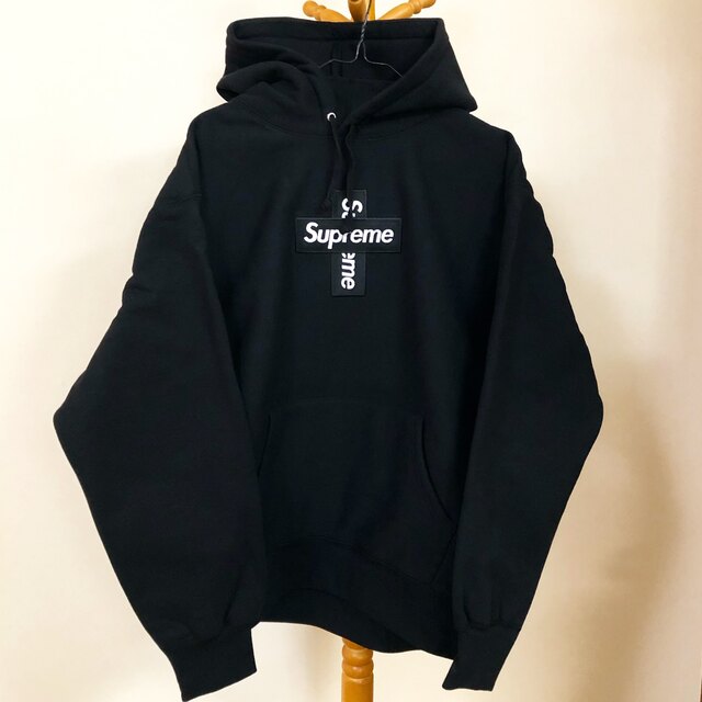 cross box logo hooded sweatshirt