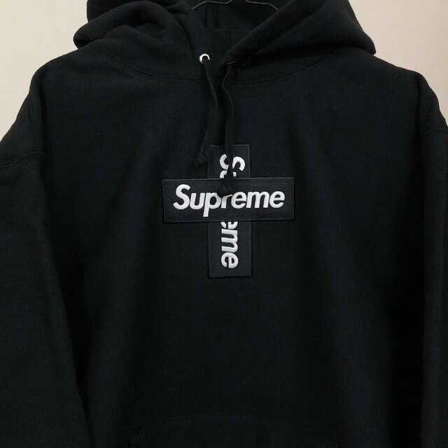 cross box logo hooded sweatshirt