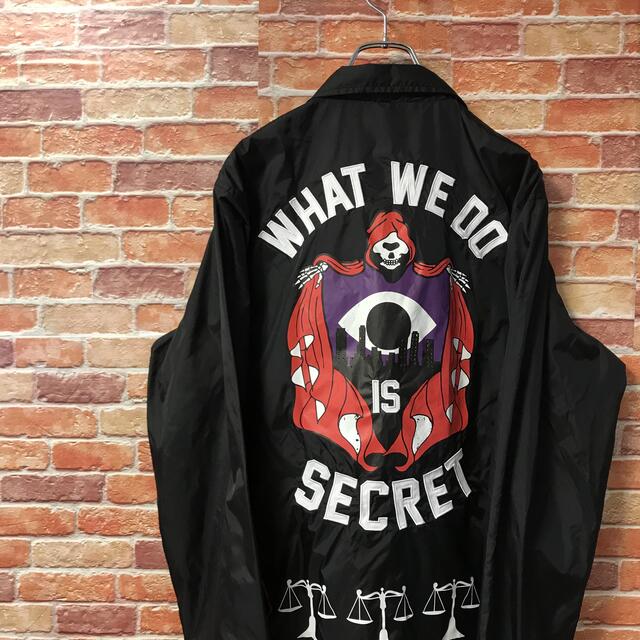 ミシカ　MISHKA ナイロンジャケット　バックプリント　ゆるだぼ　黒　死神ナイロンジャケット