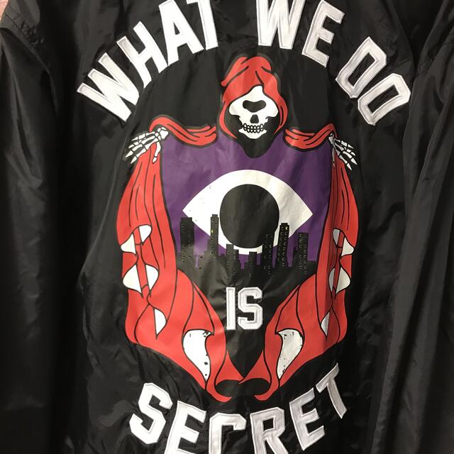 ミシカ　MISHKA ナイロンジャケット　バックプリント　ゆるだぼ　黒　死神