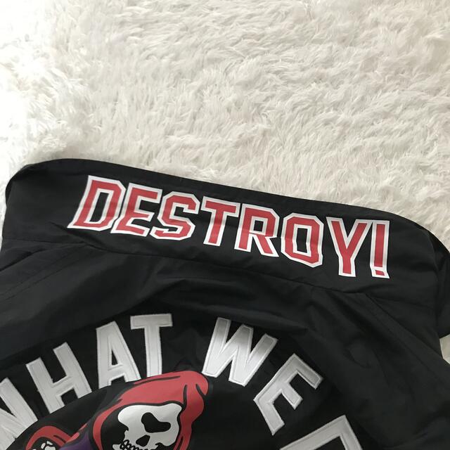 ミシカ　MISHKA ナイロンジャケット　バックプリント　ゆるだぼ　黒　死神