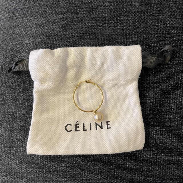 CELINE フープパールピアス - ピアス