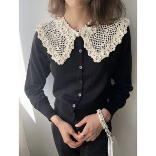 verybrain Crocheted Collar Cardigan