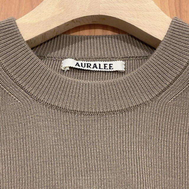 【AURALEE】SuperFineWool SkiKnit GrayBeige