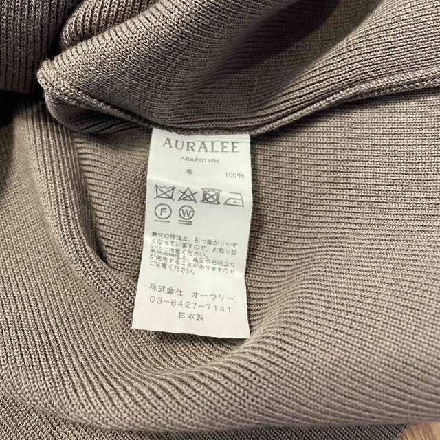 【AURALEE】SuperFineWool SkiKnit GrayBeige メンズのトップス(ニット/セーター)の商品写真