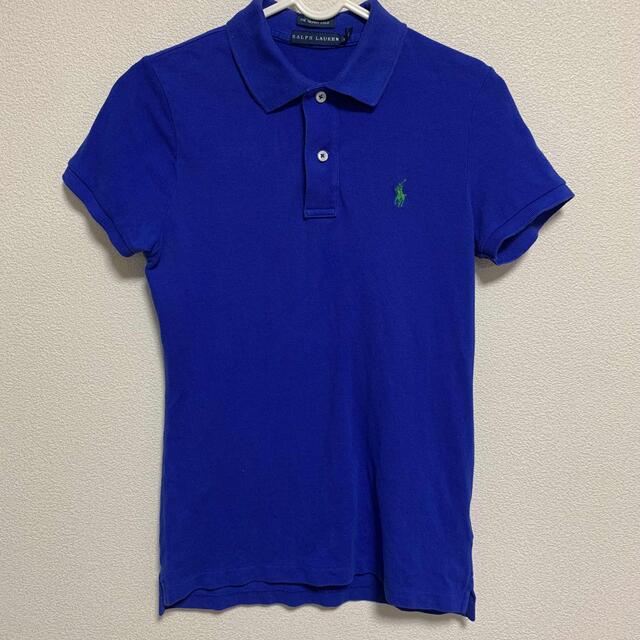 POLO RALPH LAUREN(ポロラルフローレン)の【美品】ラルフローレン　ブルー　ポロシャツ　レディース レディースのトップス(ポロシャツ)の商品写真