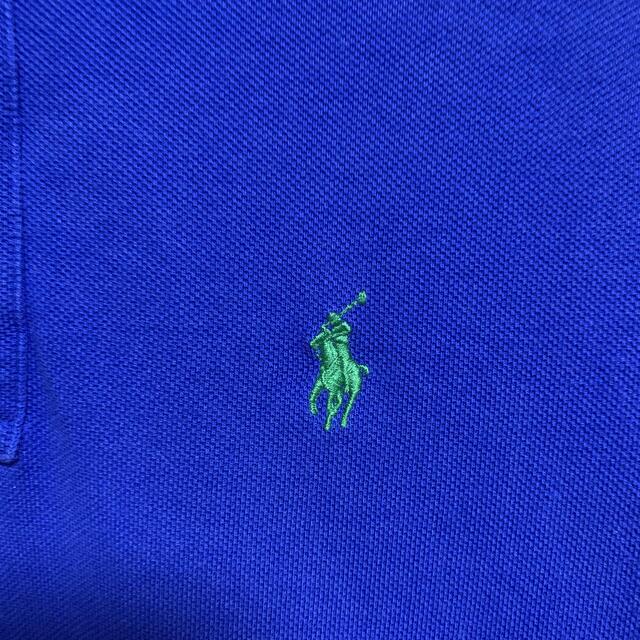 POLO RALPH LAUREN(ポロラルフローレン)の【美品】ラルフローレン　ブルー　ポロシャツ　レディース レディースのトップス(ポロシャツ)の商品写真