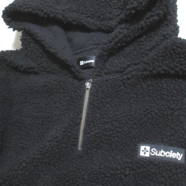 Subciety(サブサエティ)のサブサエティ SUBCIETY ボア パーカー プルオーバー ハーフジップ 長袖 メンズのトップス(パーカー)の商品写真