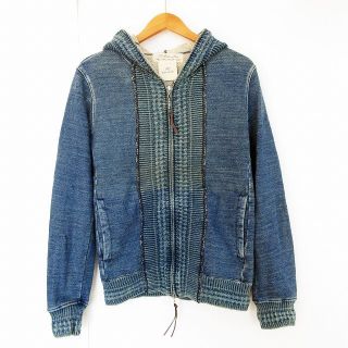 レミレリーフ ダメージ パーカー(メンズ)の通販 38点 | REMI RELIEFの 特別セーフ REMI RELIEF インディゴ フルジップ パーカ レミレリーフ パーカー