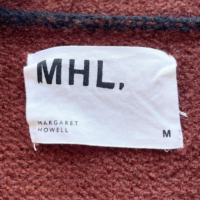 MHL. HAND RIB WOOL ポロワースウール ブラウン サイズM - ニット/セーター