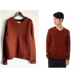 マーガレットハウエル(MARGARET HOWELL)のMHL. HAND RIB WOOL ポロワースウール ブラウン サイズM(ニット/セーター)