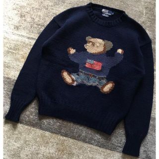 ポロラルフローレン(POLO RALPH LAUREN)の希少なウールタイプ 可愛すぎるポロベア ラルフローレン ニット セーター L(ニット/セーター)