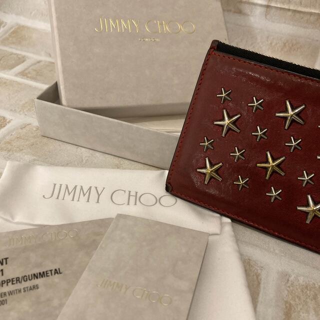 JIMMY CHOO(ジミーチュウ)のJIMMY CHOO コインケース 小銭入れ　赤　箱、袋付き レディースのファッション小物(コインケース)の商品写真