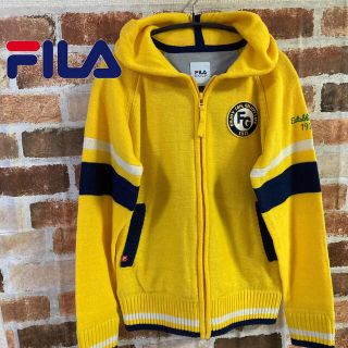 フィラ(FILA)のFILAゴルフ/ジップアップパーカー/ウール混合/Lサイズ/マルチカラー/古着(パーカー)