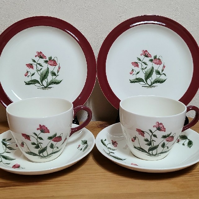 廃盤 ウェッジウッド メイフィールド(ルビー) トリオ×2  wedgwood