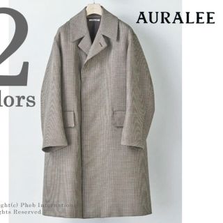 ワンエルディーケーセレクト(1LDK SELECT)のAURALEE オーラリーDOUBLE FACE CHECK LONG COAT(ステンカラーコート)