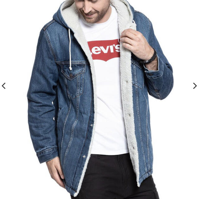 Levi's(リーバイス)のセール！　リーバイス　裏ボア付き ロングジャケット 大きめS(L程度) 新品 メンズのジャケット/アウター(Gジャン/デニムジャケット)の商品写真