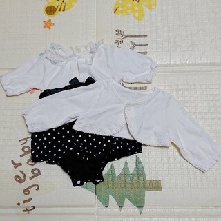 ニシキベビー(Nishiki Baby)の女の子 ロンパース ボレロ セット フォーマル ワンピース ドレス 70サイズ(セレモニードレス/スーツ)