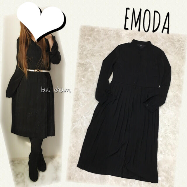 EMODA(エモダ)のEMODA♡プリーツ ロングワンピース レディースのワンピース(ひざ丈ワンピース)の商品写真