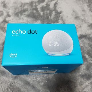 エコー(ECHO)のEcho Dot 4世代 グレーシャーホワイトwith clock(スピーカー)