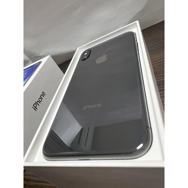 Apple(アップル)の【超美品】iphone X 256GB スペースグレー 箱あり スマホ/家電/カメラのスマートフォン/携帯電話(スマートフォン本体)の商品写真