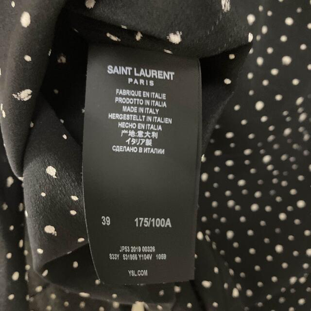 サンローラン Saint Laurent ポルカドット　半袖シャツ