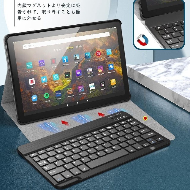 Fire HD 10 第11世代 Bluetoothキーボード ブルー 32GB スマホ/家電/カメラのPC/タブレット(タブレット)の商品写真