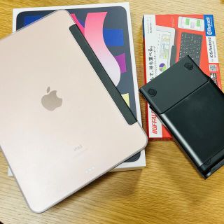 アップル(Apple)のiPad Air 256GB ピンク　キーボード、ケーブルセット美品！(タブレット)